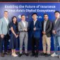 Atas (Kiri ke Kanan): Adrian Hill, Chief Digital & Consumer Officer; Maya Hoang, Digital Consumer Vice President; dan Clemens Philippi, Chief Executive Officer, MSIG Asia, bersama dengan Bill Song, Group Chief Executive Officer; Arun Sangwan, Chief Commercial Officer, APAC; dan Linguo You, Head of Presales, Peak3.